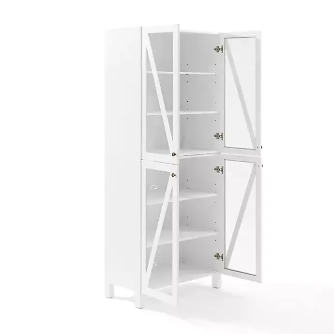 Outlet Kirklands Home Tall Triangle 4-Door Wood Cabinet White
