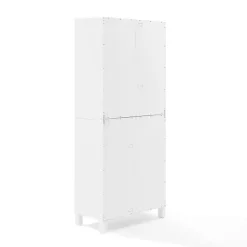 Outlet Kirklands Home Tall Triangle 4-Door Wood Cabinet White
