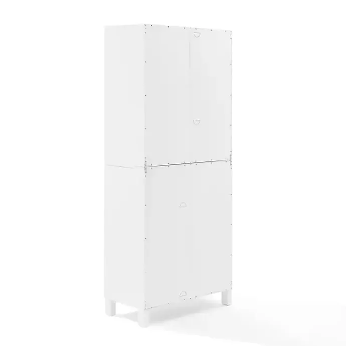 Outlet Kirklands Home Tall Triangle 4-Door Wood Cabinet White