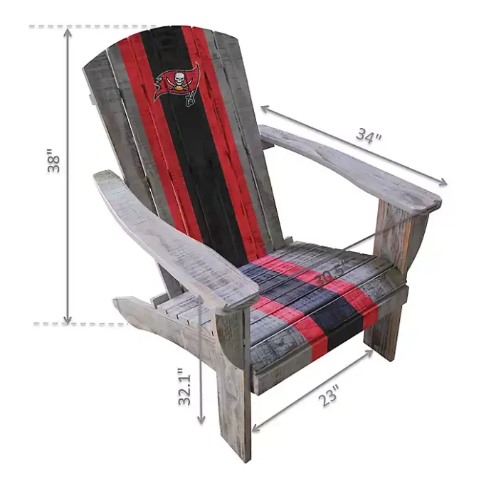 Outlet Kirklands Home Tampa Bay Buccaneers Adirondack Outdoor Chair Brown
