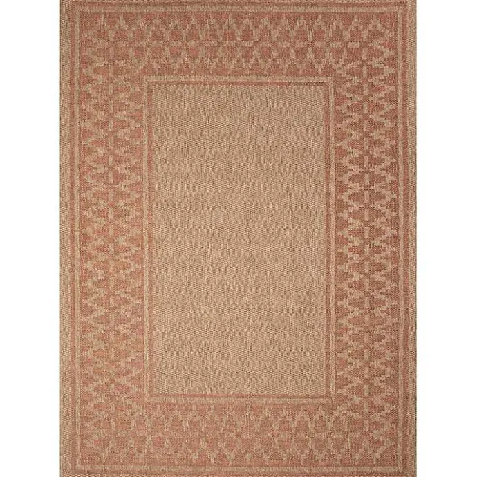 Sale Kirklands Home Tan & Orange Zig Zag Indoor/Outdoor Area Rug, 7x9