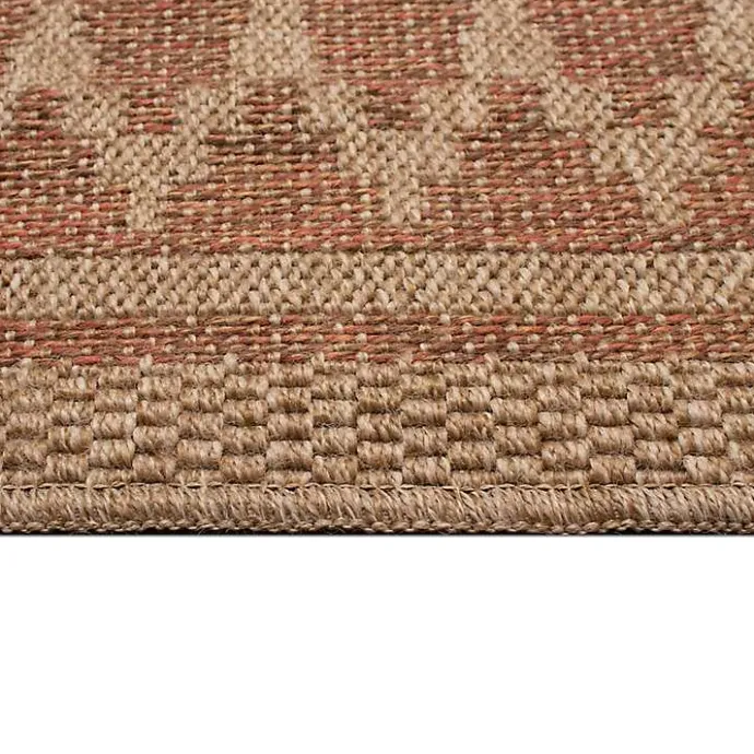 Sale Kirklands Home Tan & Orange Zig Zag Indoor/Outdoor Area Rug, 7x9
