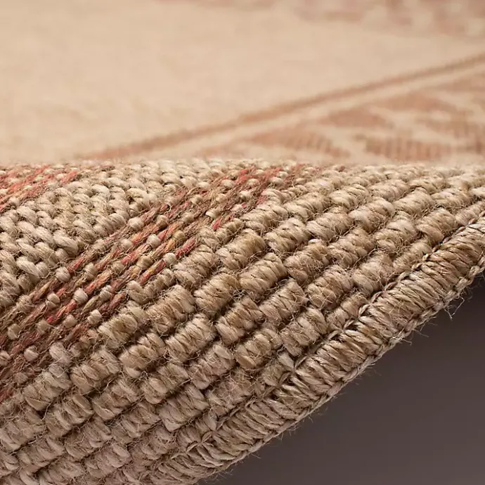 Sale Kirklands Home Tan & Orange Zig Zag Indoor/Outdoor Area Rug, 7x9