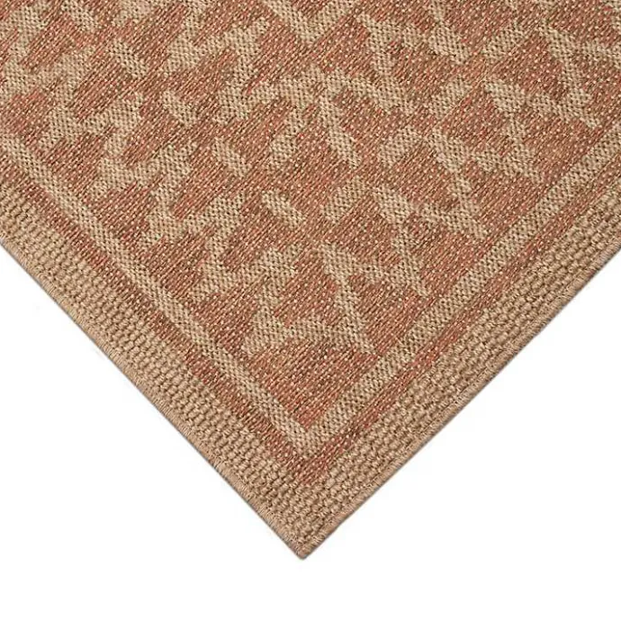 Sale Kirklands Home Tan & Orange Zig Zag Indoor/Outdoor Area Rug, 7x9