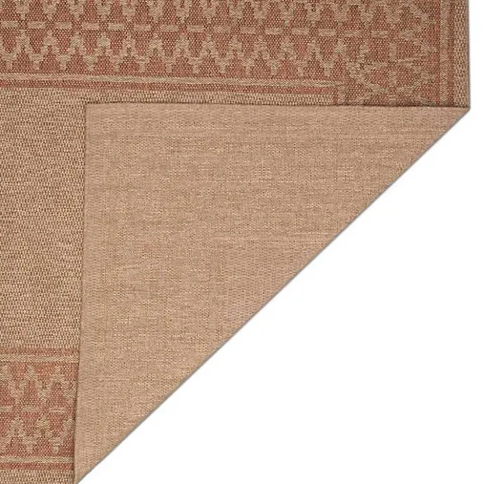 Sale Kirklands Home Tan & Orange Zig Zag Indoor/Outdoor Area Rug, 7x9