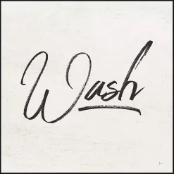 Kirklands Home Tan and Black Wash Laundry Framed Wall Plaque