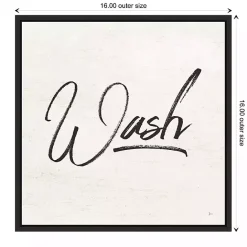 Kirklands Home Tan and Black Wash Laundry Framed Wall Plaque