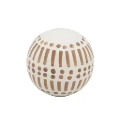Sale Kirklands Home Tan and White Patterned Orbs, Set of 3