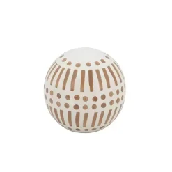 Sale Kirklands Home Tan and White Patterned Orbs, Set of 3