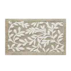 Online Kirklands Home Tan Botanical Cotton Bath Mat, 34 in.