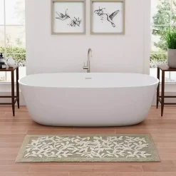 Clearance Kirklands Home Tan Botanical Cotton Bath Mat, 60 in.