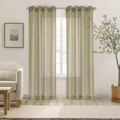 Clearance Kirklands Home Boucle Sheer Single Curtain Panel, 108 in. Tan
