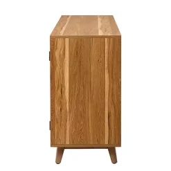 Online Kirklands Home Cane Wood Storage Media Cabinet Tan