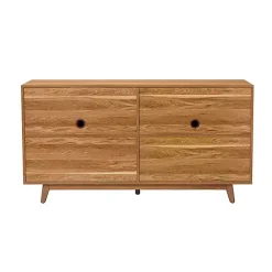 Online Kirklands Home Cane Wood Storage Media Cabinet Tan