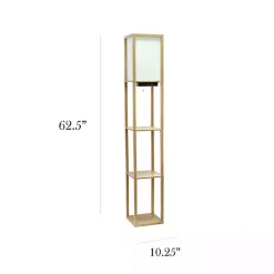 Sale Kirklands Home Etagere Shelf Charging Floor Lamp Tan