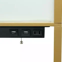 Sale Kirklands Home Etagere Shelf Charging Floor Lamp Tan