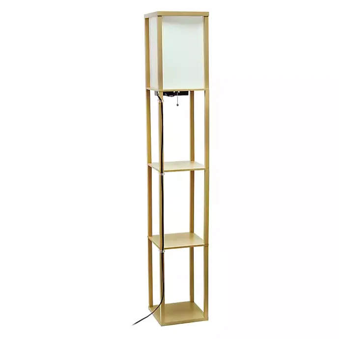 Sale Kirklands Home Etagere Shelf Charging Floor Lamp Tan