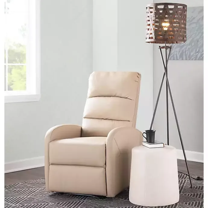 Hot Kirklands Home Faux Leather Dormi Recliner Tan