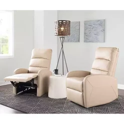 Hot Kirklands Home Faux Leather Dormi Recliner Tan