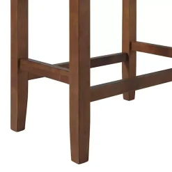 Outlet Kirklands Home Faux Leather Madison Walnut Counter Stool Tan