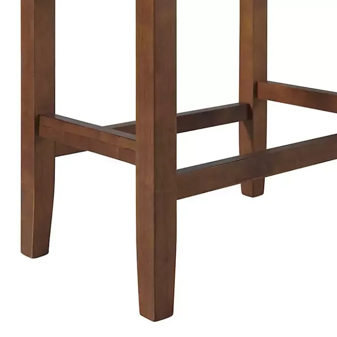 Outlet Kirklands Home Faux Leather Madison Walnut Counter Stool Tan