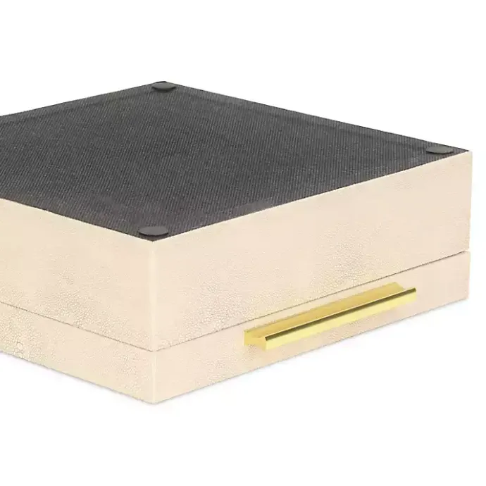 Outlet Kirklands Home Faux Shagreen 2-pc. Square Decorative Boxes Tan