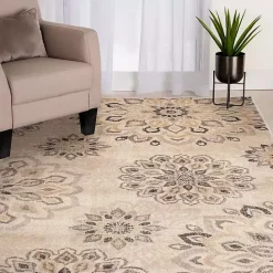 Best Kirklands Home Floral Mini Medallions Area Rug, 5x7 Tan