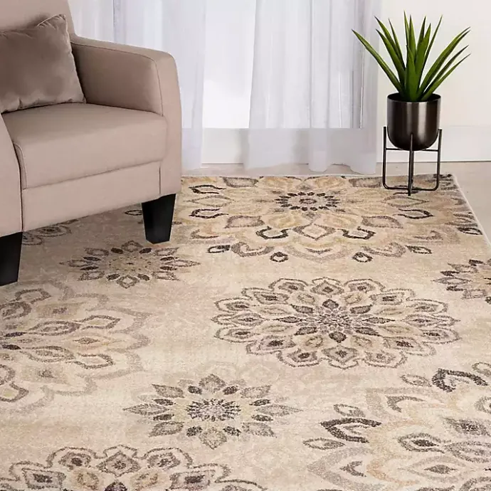 Best Kirklands Home Floral Mini Medallions Area Rug, 5x7 Tan