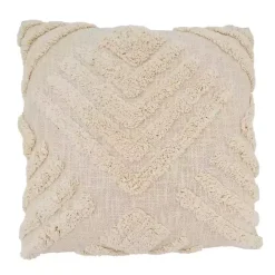 Online Kirklands Home Geometric Tufted Pillow Tan
