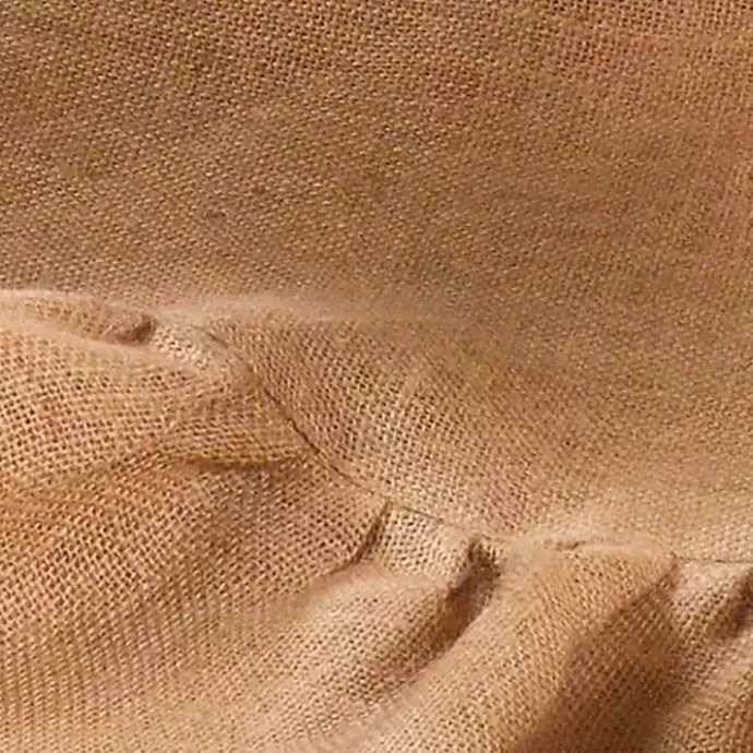 New Kirklands Home Jute Ruffle Trim Christmas Tree Skirt, 53 in. Tan