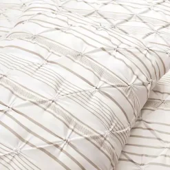 Best Kirklands Home Tan Pintuck Stripe King 5-pc. Comforter Set