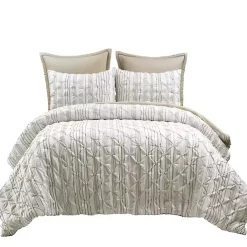 Best Kirklands Home Tan Pintuck Stripe King 5-pc. Comforter Set