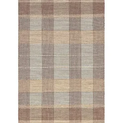 Sale Kirklands Home Plaid Emily Henderson x RugsUSA Area Rug, 4x6 Tan