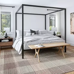 Sale Kirklands Home Plaid Emily Henderson x RugsUSA Area Rug, 4x6 Tan