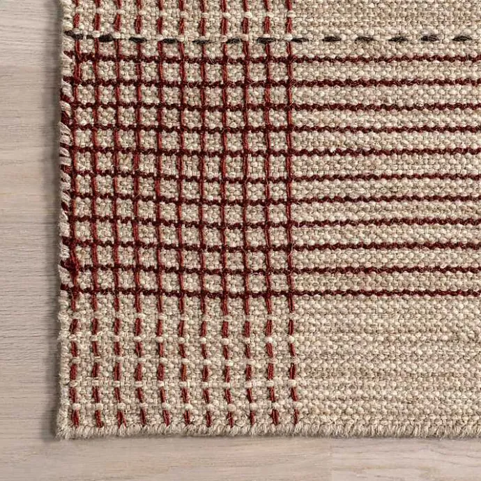 Sale Kirklands Home Plaid Emily Henderson x RugsUSA Area Rug, 4x6 Tan