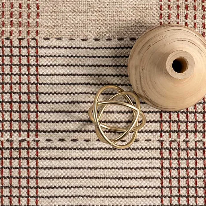 Sale Kirklands Home Plaid Emily Henderson x RugsUSA Area Rug, 4x6 Tan