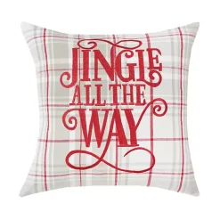 Best Kirklands Home Tan Plaid Jingle All The Way Throw Pillow