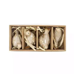 Hot Kirklands Home Porcelain Bird Figurines, Set of 4 Tan
