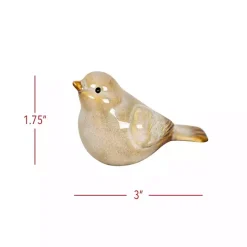 Hot Kirklands Home Porcelain Bird Figurines, Set of 4 Tan