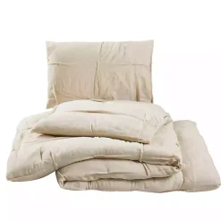 New Kirklands Home Riley Pleated 3-pc. Full/Queen Comforter Set Tan