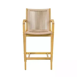 Clearance Kirklands Home Rope and Honey Wood Counter Stool Tan
