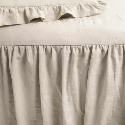 New Kirklands Home Ruffle Skirt 3-pc. King Comforter Set Tan