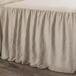 New Kirklands Home Ruffle Skirt 3-pc. King Comforter Set Tan