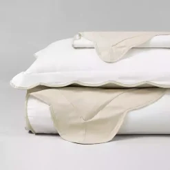 Discount Kirklands Home Tan Scallop Edge 3-pc. Full/Queen Duvet Cover Set