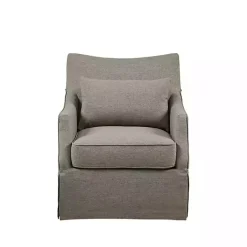 Sale Kirklands Home Skirted Swivel Martha Stewart Accent Chair Tan