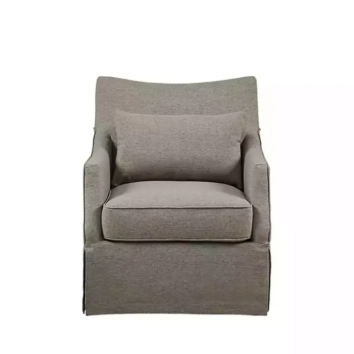 Sale Kirklands Home Skirted Swivel Martha Stewart Accent Chair Tan