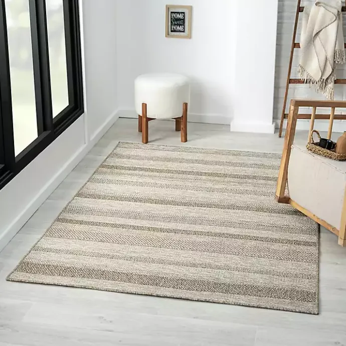 Best Kirklands Home Striped Indoor/Outdoor Area Rug, 7x9 Tan