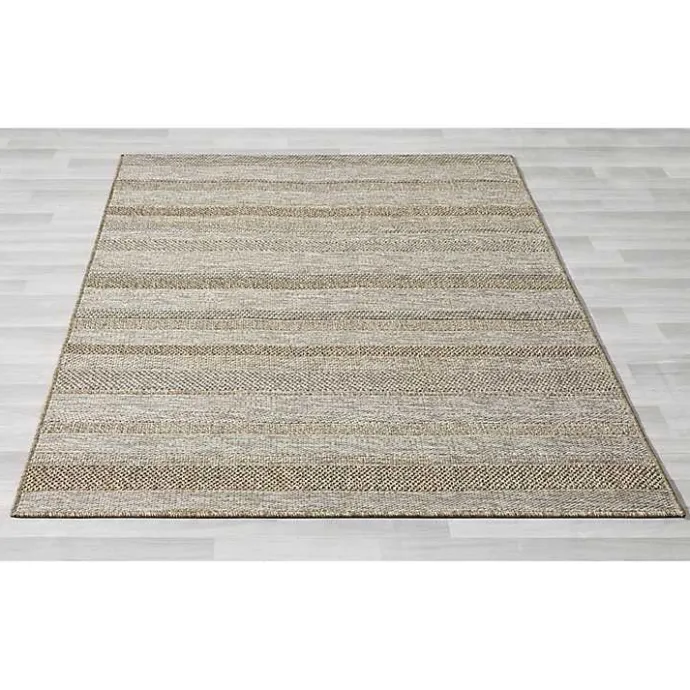 Best Kirklands Home Striped Indoor/Outdoor Area Rug, 7x9 Tan