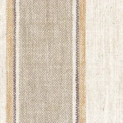 Best Kirklands Home Tan Striped Upholstered Wood Leg Bench