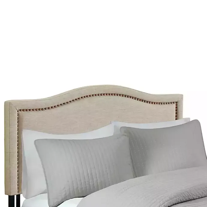 New Kirklands Home Upholstered Augusta Queen Headboard Tan